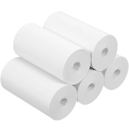 Thermal Paper Roll 5 Rolls Compatible with Thermal Printers 10m per Roll Smooth Printing