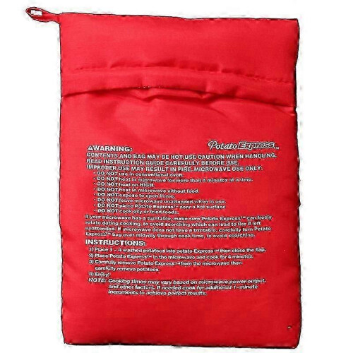Microwave Potato Bags, 5 Pack, Reusable Polyester Steam Cooking Bag for Corn Bread