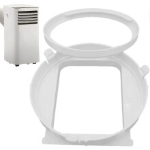 Adapter voor afvoerslang draagbare airconditioner, luchtdichte aansluiting met gespen, compatibel met Midea KY25, PVC materiaal, 16 cm diameter