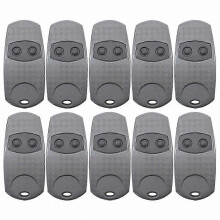 Afstandsbediening voor garagedeur, 10 stuks, 2 knoppen, 433,92 MHz, compatibel met TOP 432EE, inclusief batterij.