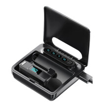 Wireless Earphones HiFi Stereo Headsets 5.5 with Collar-Clip Microphone Earbuds Calling Noise Canceling A