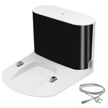 Base de carga de repuesto Compatible con Roborock S5 MAX S6 Pure S6 MaxV Q5 PRO Q7 MAX E4 E5 S7 S7 Plus, enchufe UE 220V blanco ABS