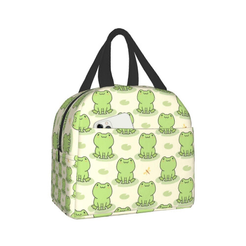 Isolierte Lunchtasche mit wasserdichter Vordertasche für Büro, Picknick oder Bento-Box