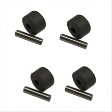 Paquete de 4 ruedas de repuesto para aspiradora, compatibles con las aspiradoras H12, H13 y M13S, color negro con pasadores de bloqueo.