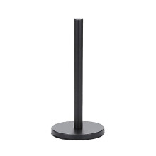 Soporte para rollo de cocina con base antideslizante, acabado negro mate, resistente a la corrosión para cocina y baño.