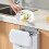 Foldable Wall Mounted Kitchen Trash Can with Lid, 3.2 Gallon Space Saving Under Sink Waste Bin 4
