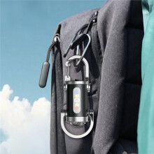 2 in 1 Flashlight and Power Bank Keychain Flashlight Multifunctional Keychain Light for Outdoor Camping Mountain