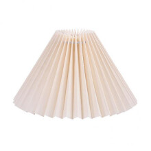Modern Lamp Shade Cloth Metal Frame Beige 28cm Dust-Proof Fan-Shaped Light Cover