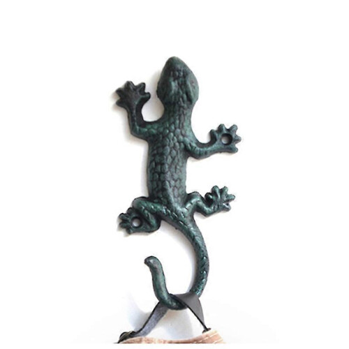 Vintage Cast Iron Lizard Wall Hook, Rustic Corrosion Resistant Wall-mounted Hook for Bathroom Home Decoration 1
