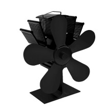 Aspa de ventilador de repuesto compatible con el ventilador de chimenea/estufa de leña Fengga de 5 aspas, fabricado en aleación de aluminio.