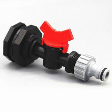 Adaptador de grifo para tanque de agua IBC rosca S60x6 con válvula de control para riego de jardín