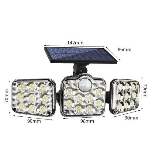 Solar Light with Remote Control Motion Sensor 122 LED 270 Angle IP65 Waterproof