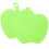 Apple Shape Chopping Board 2pcs Green Plastic Kitchen Cutting Mat Heat Resistant 1