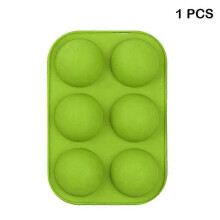 Half Circle Silicone Baking Molds, 6 Holes Reusable Non-Stick Cake Muffin Pan