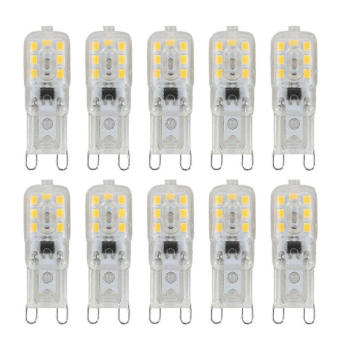 10 x G9 5W LED Bulbs Dimmable Warm White Plastic 220-240V