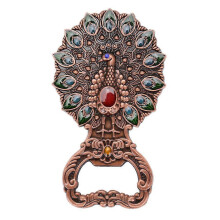 Magnetic Beer Bottle Opener Retro Peacock Design Zinc Alloy Rust Proof Refrigerator Magnet