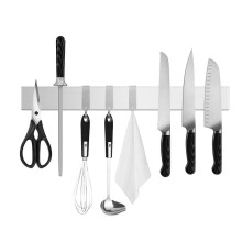 Soporte magnético para cuchillos de 50 cm, de acero inoxidable, para montaje en pared, con tira autoadhesiva para almacenamiento de herramientas.