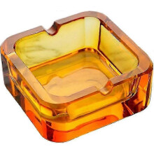 Cenicero cuadrado de cristal con canaleta para humo para decoración del hogar, oficina, cafetería y hotel.