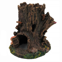 Decorazione per acquario a forma di tronco d'albero in resina, ornamento per terrario, rifugio per rettili.