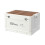 Foldable Storage Bin with Wooden Lid for Garage Camping Organization Stackable Tools Box 1