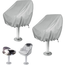 Boat Seat Cover Waterproof Oxford Fabric for Pedestal Pontoon Bench Chair Compatible with Universal 25in