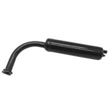 Bicycle Exhaust Pipe Muffler, Black Metal, compatible with 49cc to 80cc Gas Engine Motorized Bikes