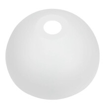 Paralume a fungo in plastica bianca con apertura da 42 mm, compatibile con lampade a sospensione, applique e ventilatori a soffitto.