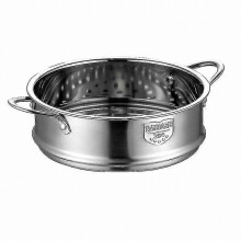 Steamer Rack, 16cm Food Grade Stainless Steel Steamer Rack with Double Riveted Handles, Dishwasher Safe