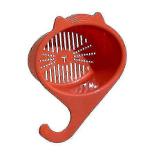 Cesta de drenaje con malla fina y diseño ahuecado para escurrir frutas y verduras.