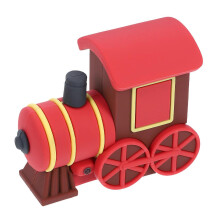 Schattige cartoon trein taarttopper voor verjaardagsfeestdecoratie, miniatuur treintje van PVC