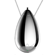 Mini purificatore d'aria indossabile con ricarica USB, 20 milioni di ioni negativi per polvere, fumo e odori, nero, argento e bianco