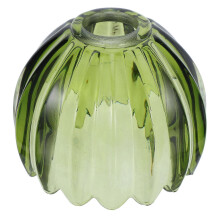 Glass Lamp Shade, Green Handcrafted Pumpkin Glass Shade, 35mm Upper Hole, For Bedroom Kitchen Hallway Bathroom