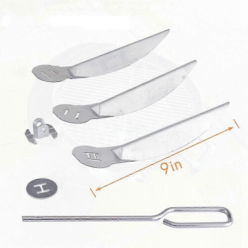 Kit de Reposição para Sistema de Limpeza One Touch Compatível com Weber Churrasqueira a Carvão 22 Polegadas, Metal Prateado 1