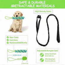 Set di giocattoli per cani con palla e corda per masticare e pulire i denti in modo interattivo.