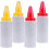 Transparent Cake Decorating Squeeze Bottles, 4pcs Reusable Icing Dispensers for Baking 1