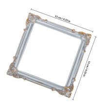Cornice portafoto decorativa in resina, stile retrò, ideale per gioielli e piante.