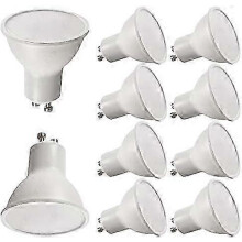 GU10 LED-lampen, 1,2W (equivalent aan 10W), 3000K warm wit, 105lm, niet dimbaar, 100 graden, 220-240V, verpakking van 10