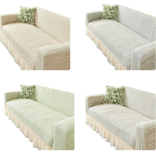 Anti Scratch Sofa Cover For Multiple-Matcha green three persons 1