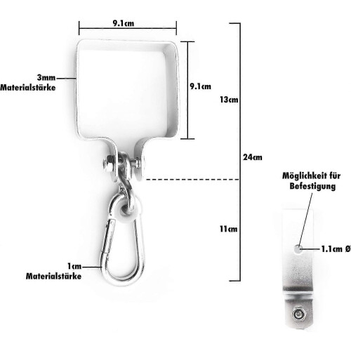 Swing Hooks Heavy Duty 9x9 cm Beam Mount for Stability 200 kg Load Capacity Weatherproof Galvanized 1