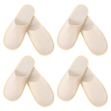 6Paren Reisbale Opvouwbare Khaki Slippers Voor Hotel En Spa Gebruik