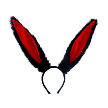 1Zwart Bunny Oor Hoofdband Accessoire