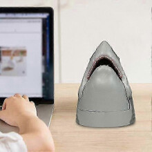 Shark Head Shaped Popcorn Bowl for Movie Nights, Themed Parties, and Home Theater Snacks