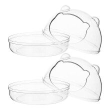 2St Transparante Hamster Bad Container Met Stevig Plastic En Antislip