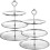 Cake Stand 3 Tier Stainless Steel Cupcake Tower Serving Tray Display Plate 33cm Silver 1