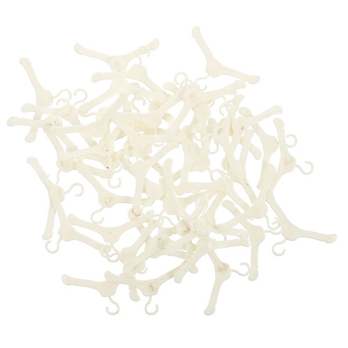 60St Mini Kledinghouder Voor Plastic Wit Speelgoed