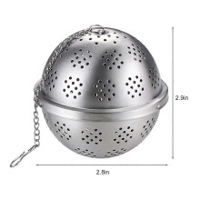 Boule à thé en acier inoxydable avec crochet pour thé en vrac et épices, filtre à mailles fines