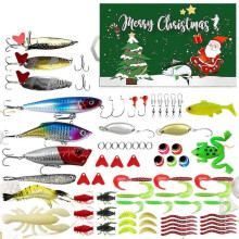 Fishing Advent Calendar with 78 Lures for Trout Bass Freshwater Saltwater
