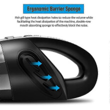 Aspiradora de mano inalámbrica, batería de litio de 2200 mAh, 3200 kPa, filtro lavable, cepillo retráctil, material ABS, color negro.