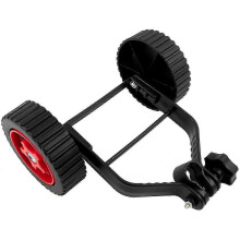 Juego de ruedas de soporte ajustables universales, Compatible con desbrozadoras y bordeadoras de eje recto, altura y ángulo ajustables