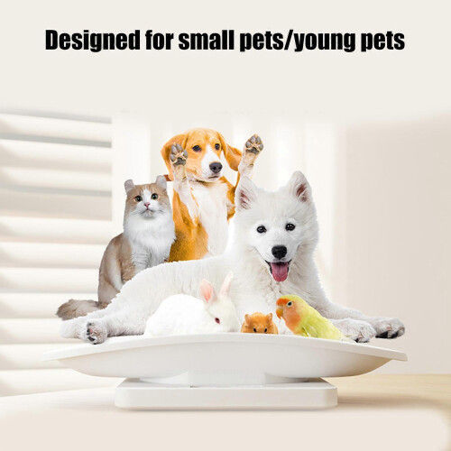 Pet Scale for Puppies and Small Animals with Removable Tray, Unit Conversion, LCD Display